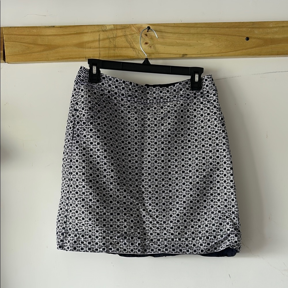 Geometric Black and White Skirt